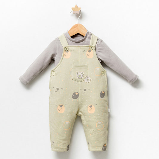 Bear Dungaree and Top Set