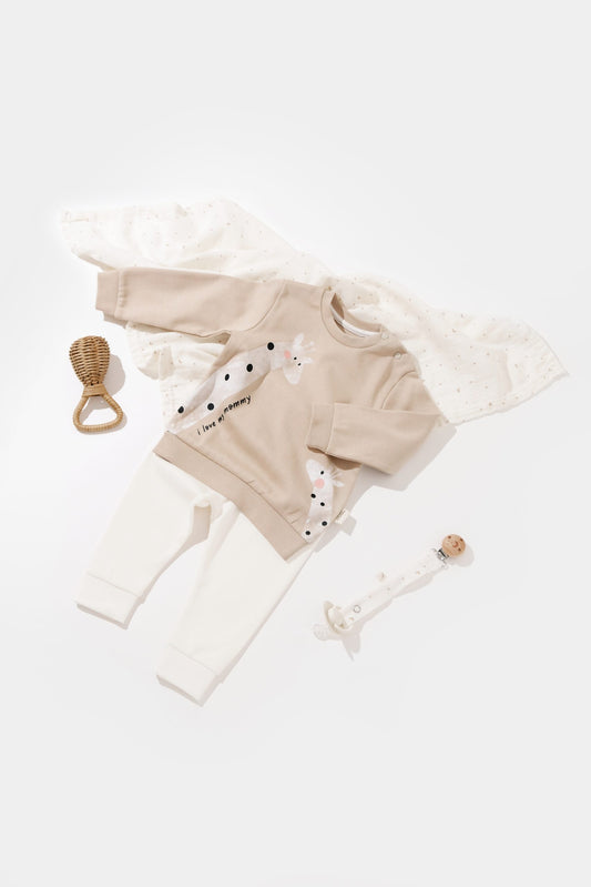 2-Piece Set: Unisex Pant & Long Sleeve Shirt in 100% Organic Cotton