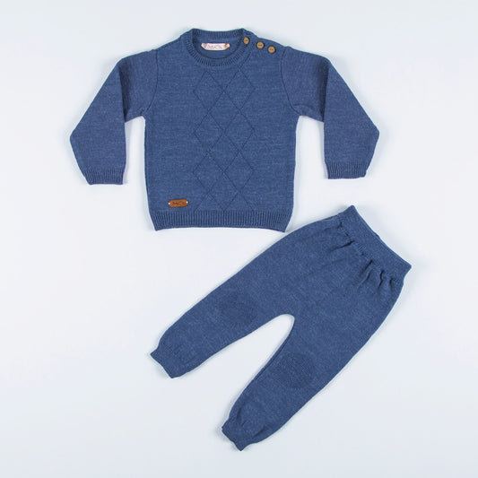 Classic Comfort: Boy Knitwear 2-Piece Set