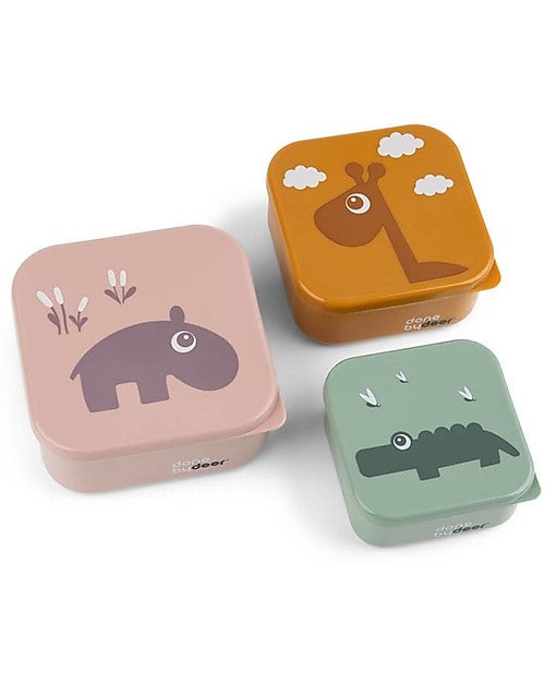 Set of 3 Snack Containers - Dishwasher Safe