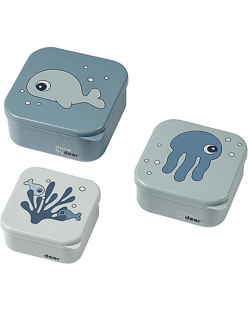 Set of 3 Sea Friends Snack Containers