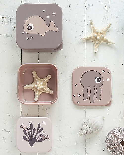 Set of 3 Sea Friends Snack Containers