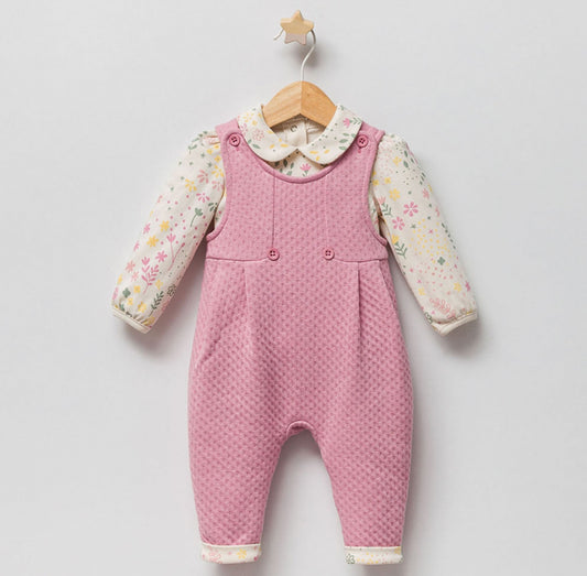 2-Piece Baby Set: Dungaree and Top