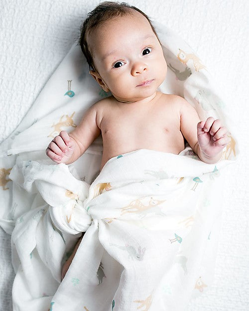 Breathable Swaddle Cover 120 x 120 cm - 100% Cotton Muslin