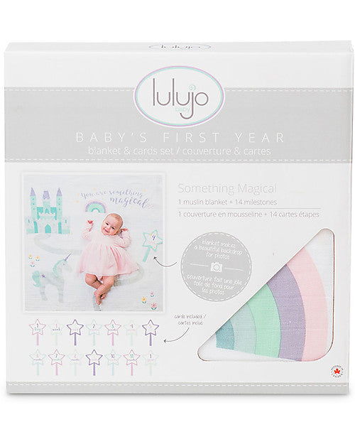 First Year Kit - Pure Cotton Breathable Muslin Swaddle Cover + 14 Cards