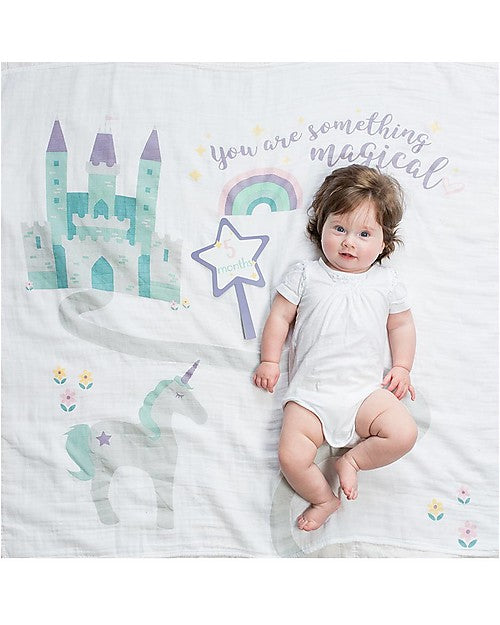 First Year Kit - Pure Cotton Breathable Muslin Swaddle Cover + 14 Cards